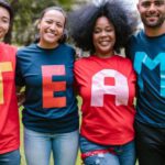 Cultural Diversity - Group of People Wearing Shirts Spelled Team